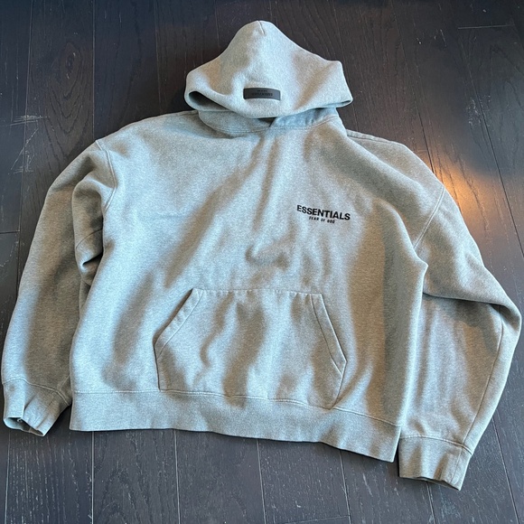 Essentials Fear Of God Unisex Sweatshirt Hoodie 3D Logo GREY LARGE RN090233 - Picture 1 of 10